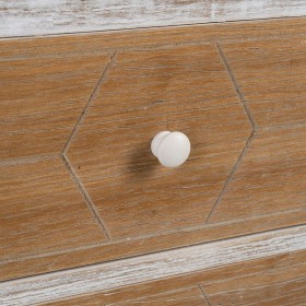 Comodino COUNTRY Naturale Bianco Legno di abete 50 x 35 x 55 cm Legno MDF