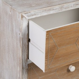 Comodino COUNTRY Naturale Bianco Legno di abete 50 x 35 x 55 cm Legno MDF