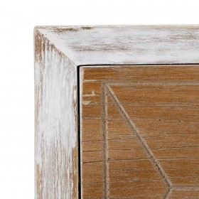 Comodino COUNTRY Naturale Bianco Legno di abete 50 x 35 x 55 cm Legno MDF