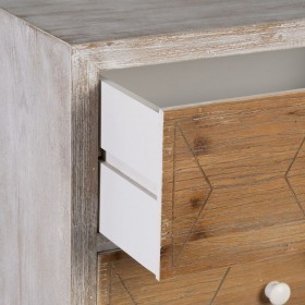 Cassettiera COUNTRY 50 x 35 x 112 cm Naturale Bianco Legno di abete Legno MDF