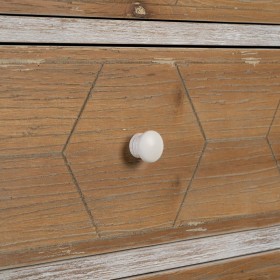 Cassettiera COUNTRY 50 x 35 x 112 cm Naturale Bianco Legno di abete Legno MDF