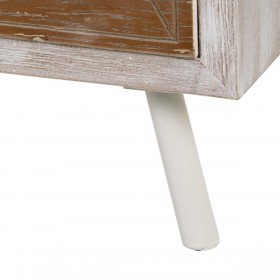 Cassettiera COUNTRY 50 x 35 x 112 cm Naturale Bianco Legno di abete Legno MDF