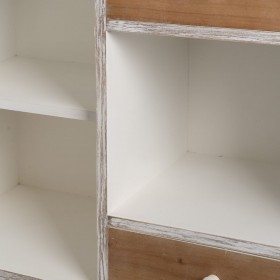 Credenza COUNTRY Naturale Bianco Legno di abete 120 x 35 x 80 cm Legno MDF