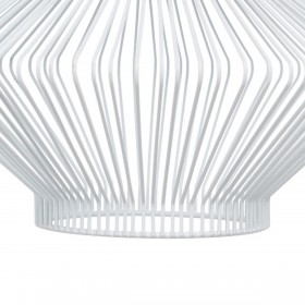 Lampadario Metallo Bianco 28 x 28 cm