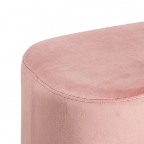 Panca 104,5 x 39 x 42 cm Tessuto Sintetico Rosa Metallo