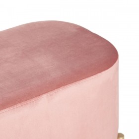 Panca 104,5 x 39 x 42 cm Tessuto Sintetico Rosa Metallo