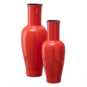 Vaso 18 x 18 x 46,5 cm Ceramica Arancio