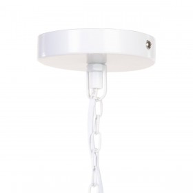 Lampadario Metallo Bianco 80 x 80 cm