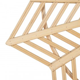 Specchio da parete 65 x 2,5 x 65 cm Naturale Bambù