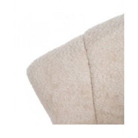 Poltrona Crema Naturale Legno d'albero della gomma Foam Tessuto 71 x 75 x 76 cm