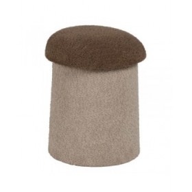 Puff Marrone Beige Legno MDF 40 x 40 x 48 cm (2 Unità)