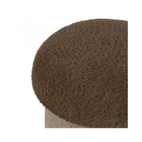 Puff Marrone Beige Legno MDF 40 x 40 x 48 cm (2 Unità)