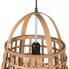 Lampadario 33,5 x 33,5 x 48,5 cm Naturale Bambù 220 V 240 V 60 W