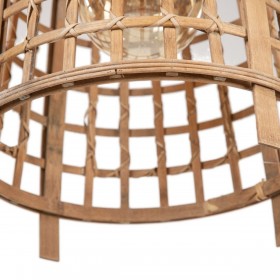 Lampadario 33,5 x 33,5 x 48,5 cm Naturale Bambù 220 V 240 V 60 W