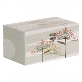 Scatola Decorativa PVC Tela Carta DMF Fiori 30 x 18 x 15 cm (2 Pezzi)