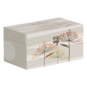 Scatola Decorativa PVC Tela Carta DMF Fiori 30 x 18 x 15 cm (2 Pezzi)