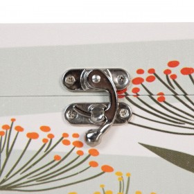 Scatola Decorativa PVC Tela Carta DMF Fiori 30 x 18 x 15 cm (2 Pezzi)