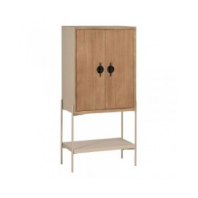 Credenza AIKO Crema Naturale Ferro Legno MDF 70 x 40 x 172 cm