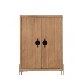 Credenza AIKO Crema Naturale Ferro Legno MDF 70 x 40 x 172 cm