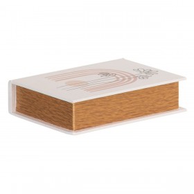 Scatola Decorativa Fiori Tela 24 x 18 x 6 cm DMF (2 Pezzi)