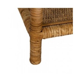 Tavolo aggiuntivo Beige Cristallo Rattan 50 x 50 x 45 cm