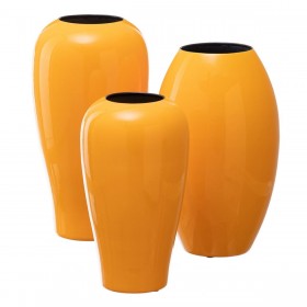 Vaso Ceramica 18 x 18 x 32 cm Giallo