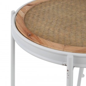 Tavolo aggiuntivo 50 x 50 x 53,5 cm Metallo Bianco