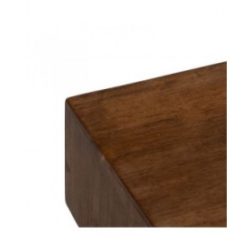 Tavolino da Caffè LAGOM Nero Naturale Ferro Legno d'albero della gomma 120 x 60 x 40 cm