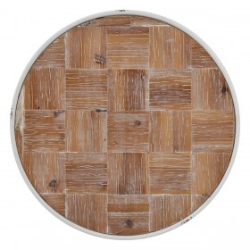 Tavolo aggiuntivo 50 x 50 x 56 cm Naturale Metallo Bianco