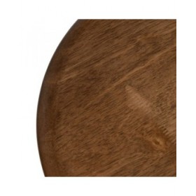 Tavolo aggiuntivo LAGOM Nero Naturale Ferro Legno d'albero della gomma 40 x 40 x 50 cm