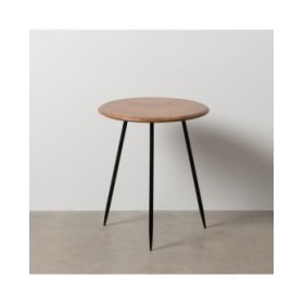 Tavolo aggiuntivo LAGOM Nero Beige Ferro Legno d'albero della gomma 50 x 50 x 60 cm