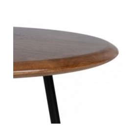 Tavolo aggiuntivo LAGOM Nero Beige Ferro Legno d'albero della gomma 50 x 50 x 60 cm