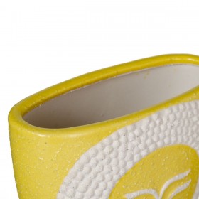 Vaso 19 x 9 x 22 cm Ceramica Giallo
