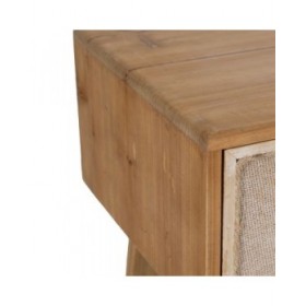 Credenza GEREL Naturale Legno di abete Legno MDF Fibra naturale 115 x 37 x 80 cm