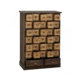 Cassettiera Beige Grigio Legno di abete Legno MDF 80,5 x 35 x 115 cm
