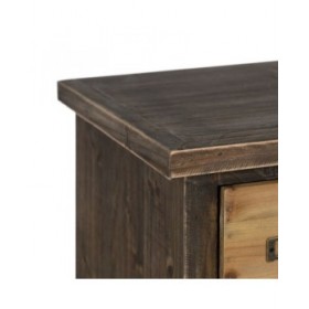Cassettiera Beige Grigio Legno di abete Legno MDF 80,5 x 35 x 115 cm