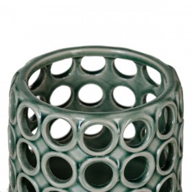 Vaso 12,5 x 12,5 x 15,5 cm Ceramica Verde