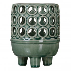Vaso 12,5 x 12,5 x 15,5 cm Ceramica Verde