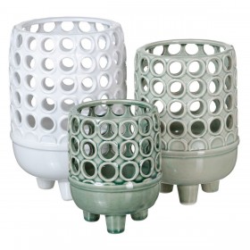 Vaso 12,5 x 12,5 x 15,5 cm Ceramica Verde