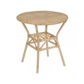 Tavolo da Pranzo Naturale Rattan 75 x 75 x 76 cm