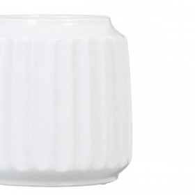 Vaso Ceramica 16 x 16 x 16 cm Bianco