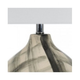 Lampada da tavolo Bianco Nero Metallo Ceramica Cristallo 60 W 220-240 V 45 x 45 x 73 cm