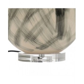 Lampada da tavolo Bianco Nero Metallo Ceramica Cristallo 60 W 220-240 V 45 x 45 x 73 cm