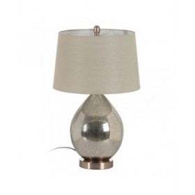 Lampada da tavolo Argentato Metallo Cristallo 60 W 220-240 V 40 x 40 x 64 cm