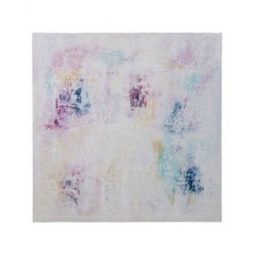 Tela Bianco Viola Astratto 120 x 3,5 x 120 cm