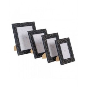 Cornice Portafoto Nero Legno MDF 10 x 15 cm 17,5 x 1,5 x 22 cm
