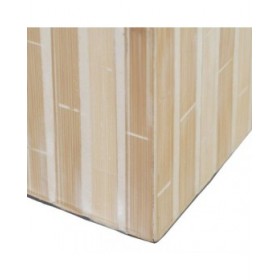 Portacandele Beige Bambù Legno MDF 10,5 x 10,5 x 10,5 cm