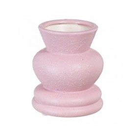Vaso Rosa Ceramica 10,5 x 10,5 x 13 cm