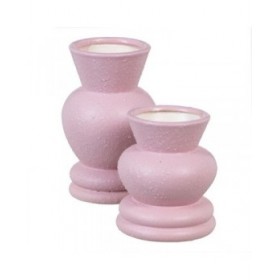 Vaso Rosa Ceramica 10,5 x 10,5 x 13 cm