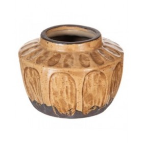 Vaso Marrone Ceramica 15 x 15 x 11 cm